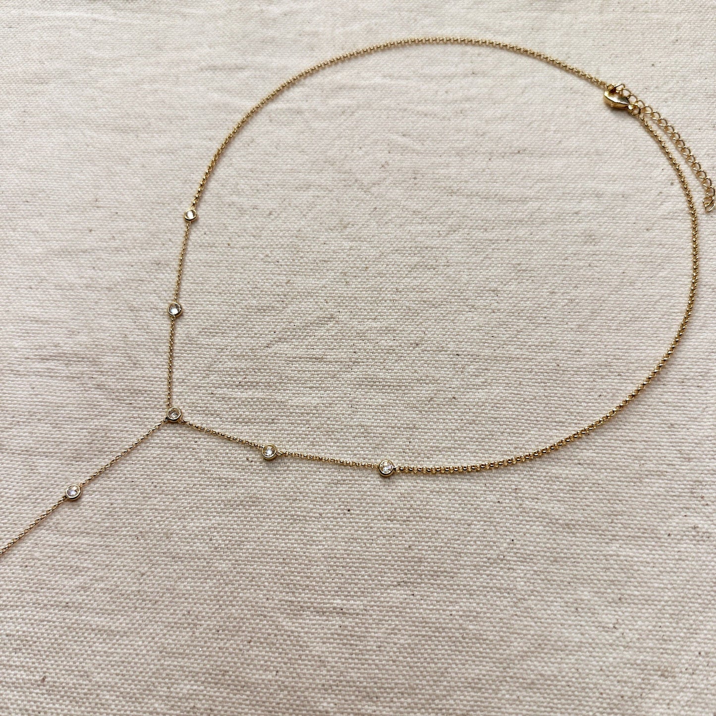 18k Gold Filled Lariat Necklace