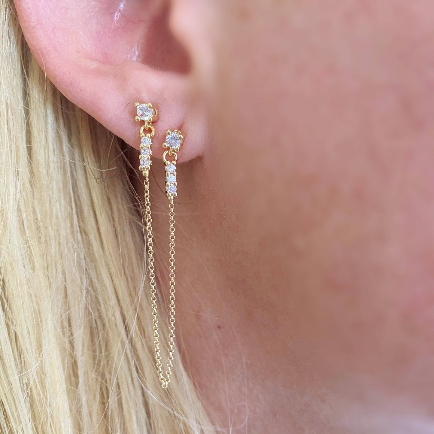 Double Piercing Earrings