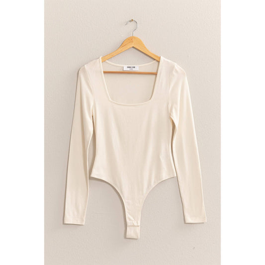 Square Neck Long Sleeve Bodysuit