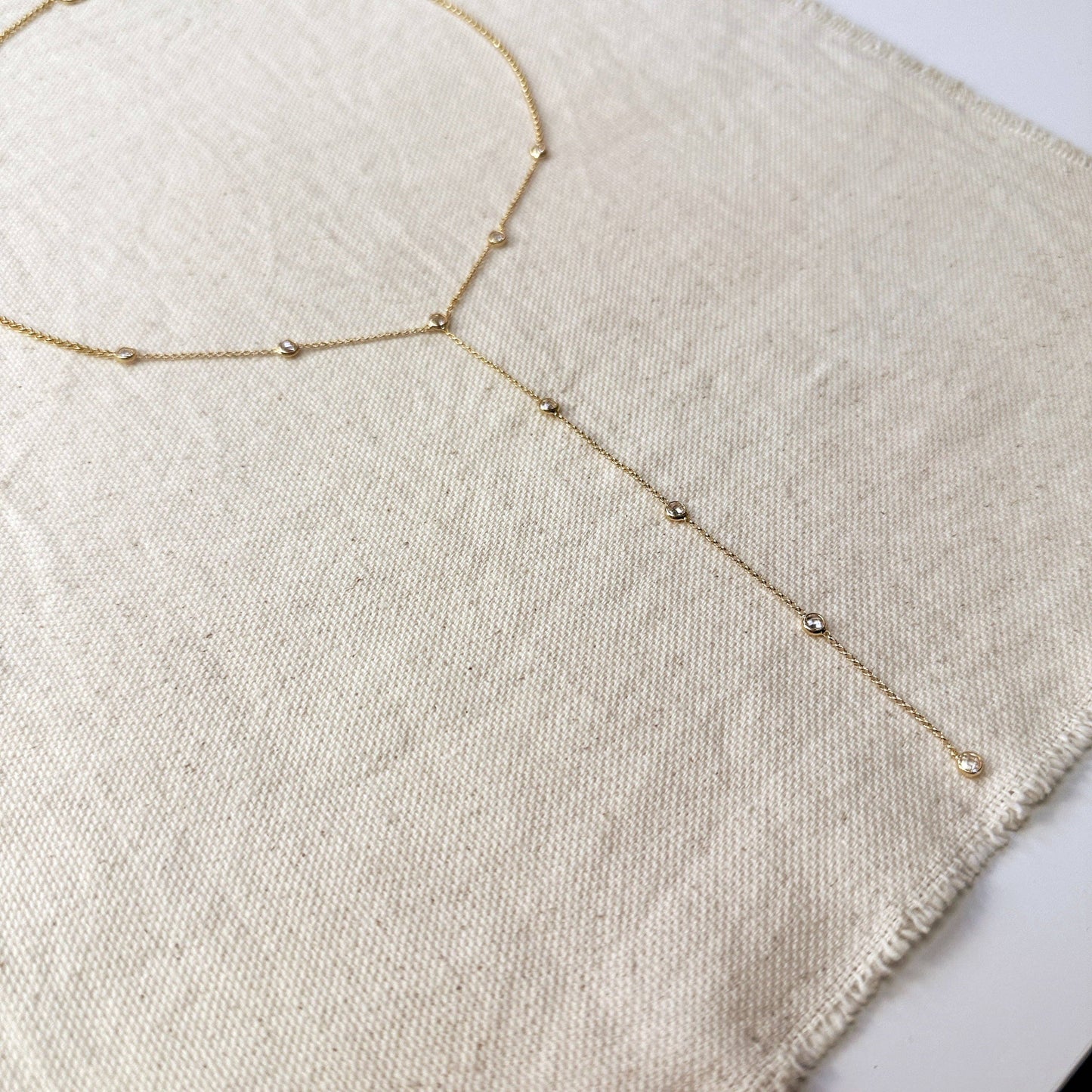 18k Gold Filled Lariat Necklace