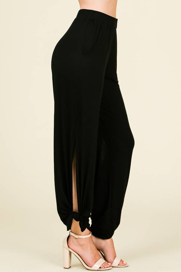 Slit Ankle Tie Pants