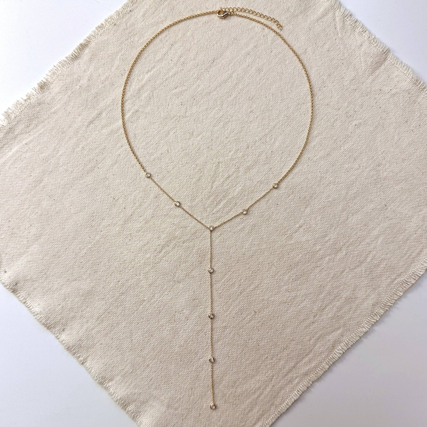 18k Gold Filled Lariat Necklace