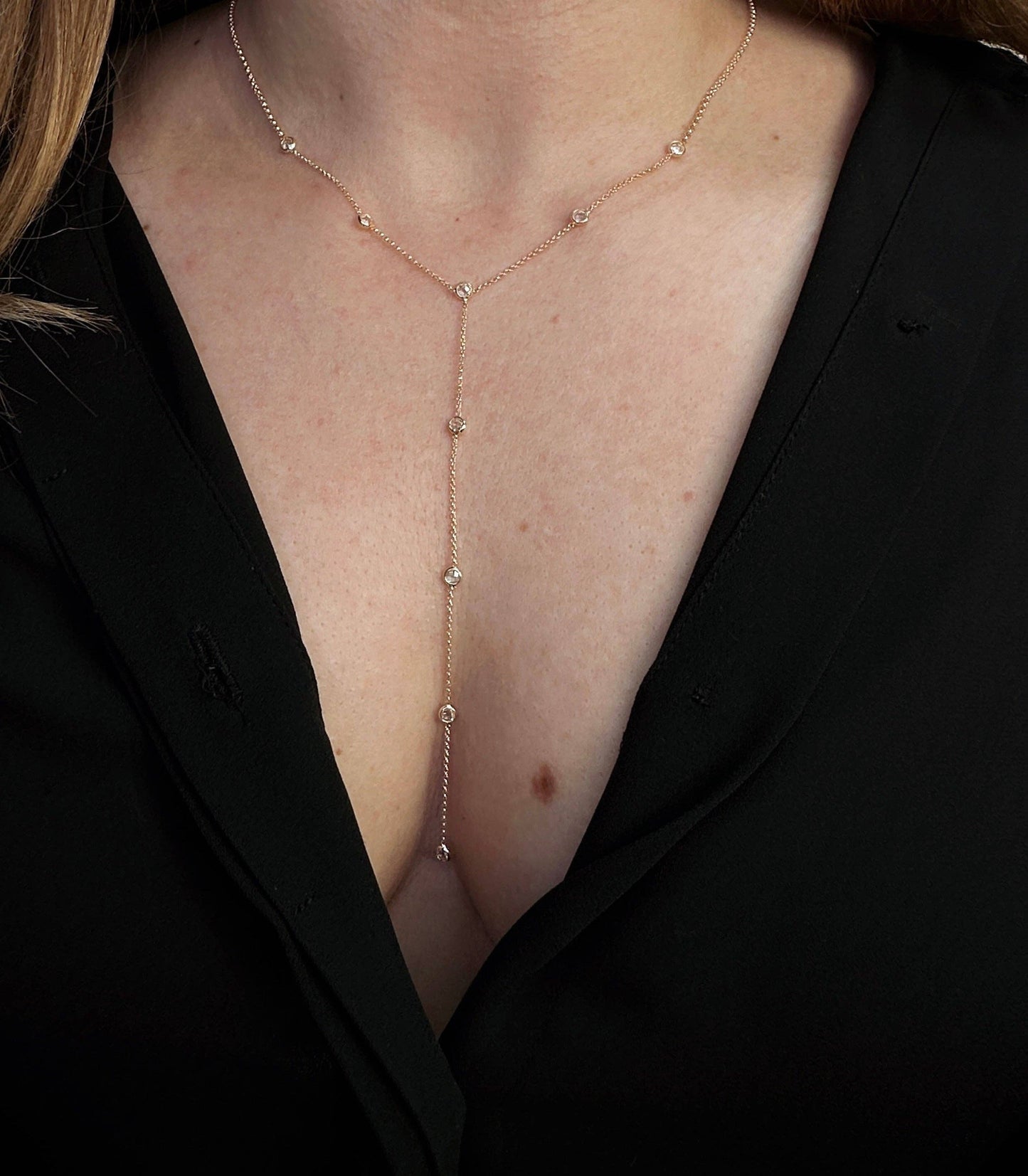 18k Gold Filled Lariat Necklace