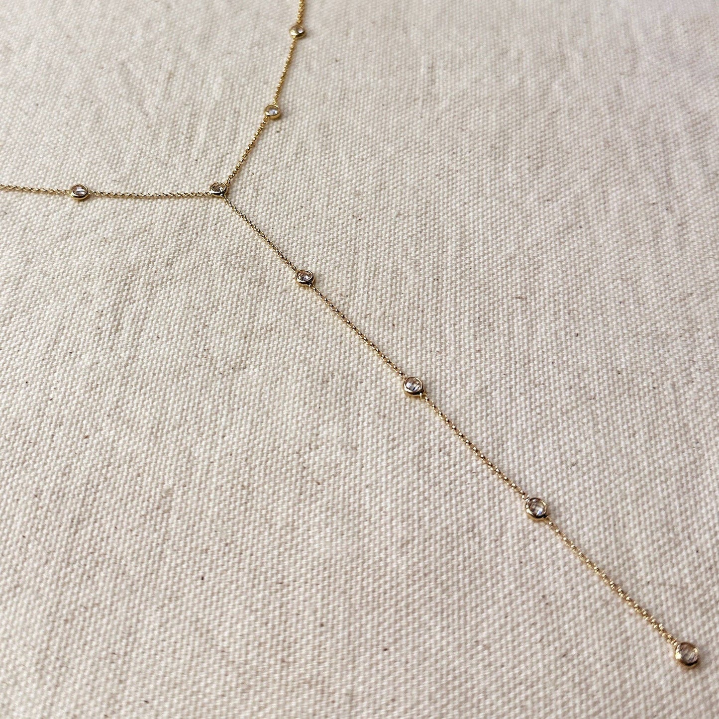 18k Gold Filled Lariat Necklace