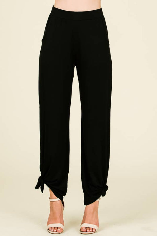 Slit Ankle Tie Pants